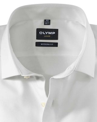 Detail van OLYMP Luxor 07456400 wit business overhemd