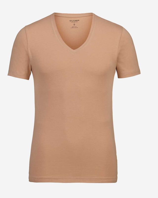 OLYMP Level Five 08011224 huidskleur ondershirt met V-hals en Body Fit pasvorm