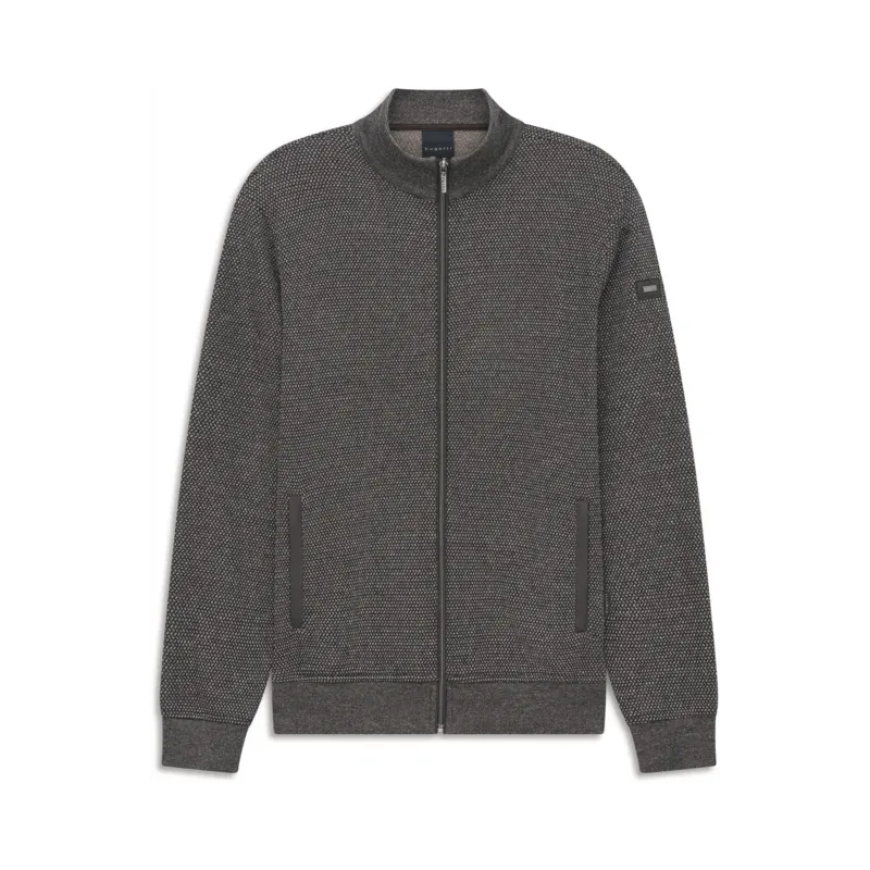 Bugatti Dark Brown Zip Cardigan 8750-25063F