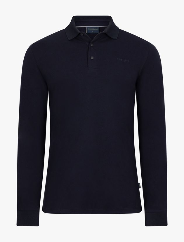 Cavallaro Long-Sleeved Polo Dark Blue 116265010