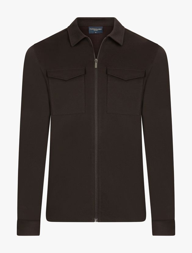 Cavallaro Zeradino Overshirt Dark Brown 123265013