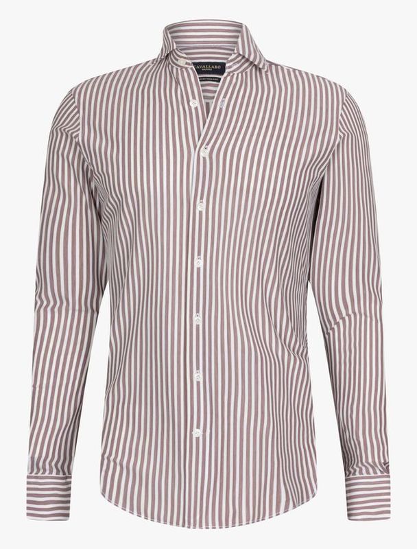 Cavallaro Long-Sleeved Dress Shirt Dark Red 110265002