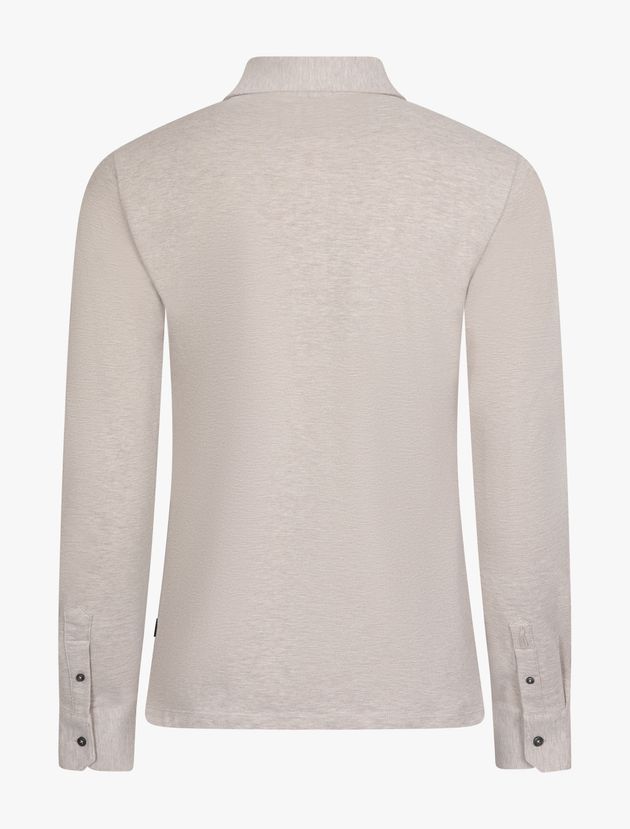 Cavallaro Long-Sleeve Polo Mid Beige 116265015