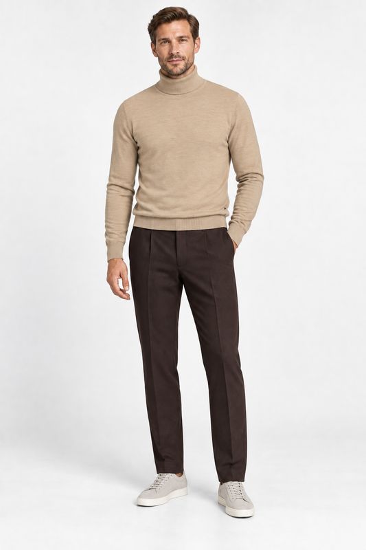 Seven Dials Rollneck Pullover Beige SDL00005NI13