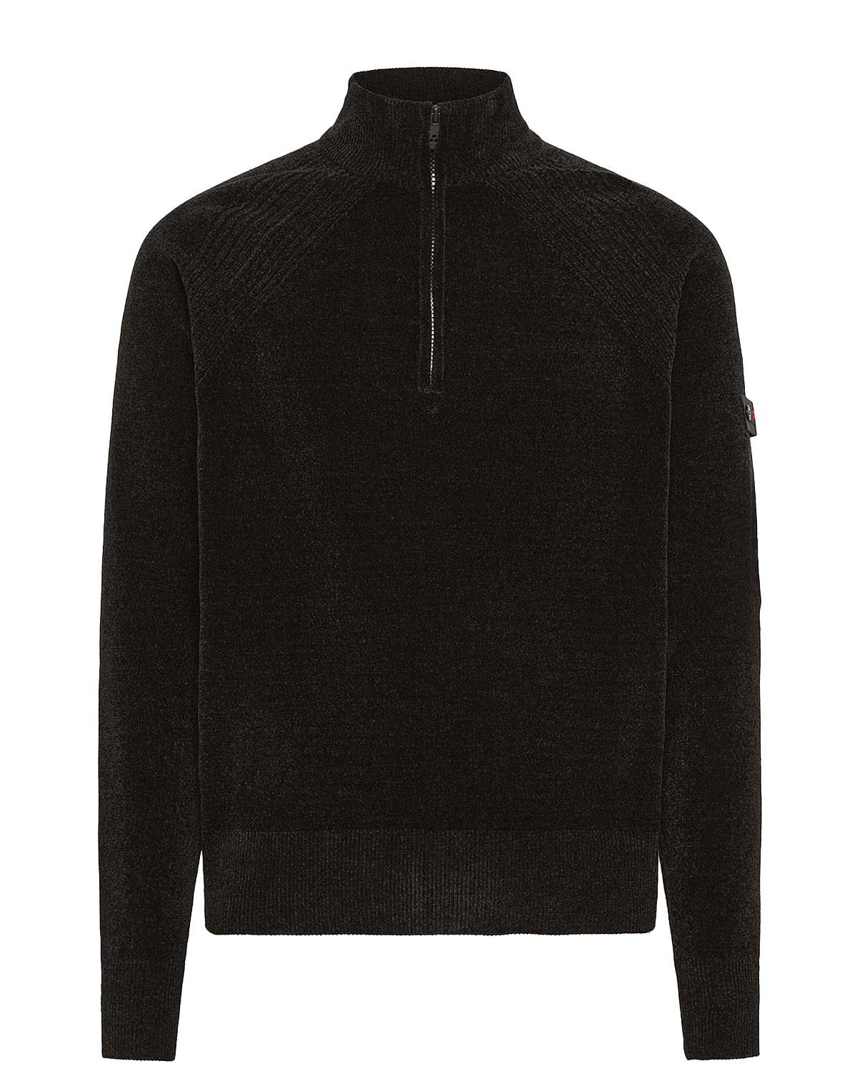 Peuterey CRIVELLI zwarte herenpullover met halve rits en opstaande kraag – Van den Broek Herenmode Haarlem