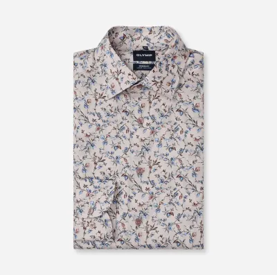 OLYMP Luxor Modern Fit Floral Shirt Natural