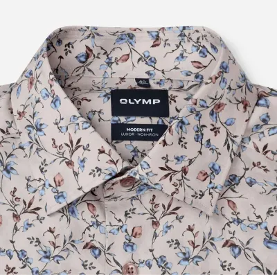 OLYMP Luxor Modern Fit Floral Shirt Natural