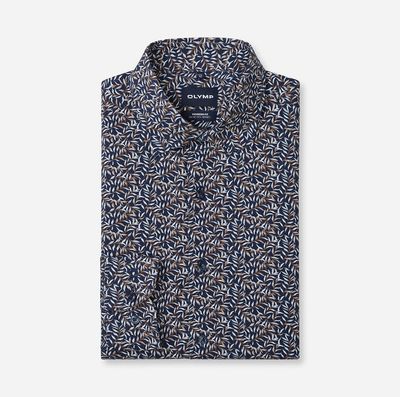 OLYMP Luxor 24/Seven Modern Fit Shirt Navy