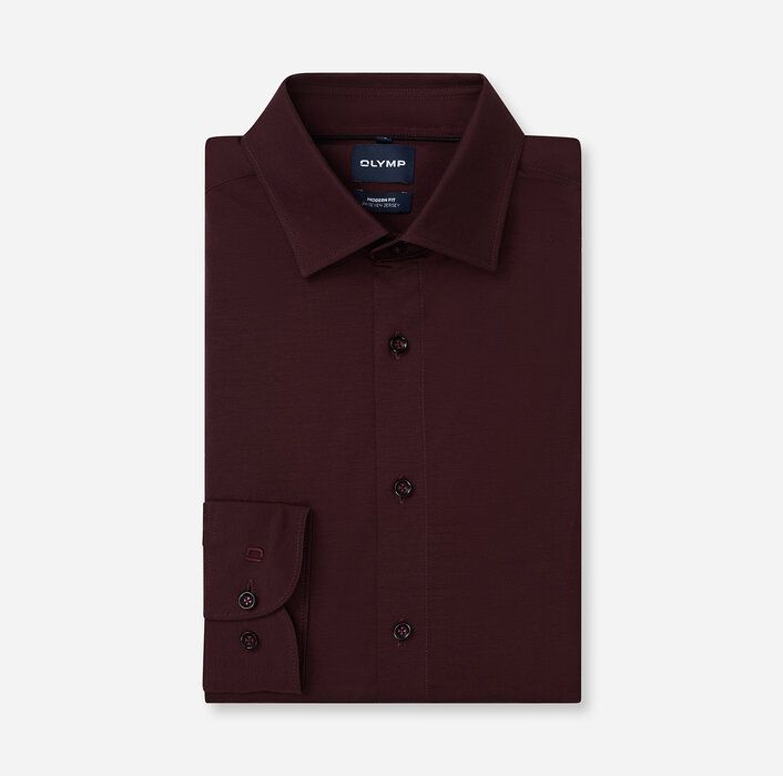 OLYMP Luxor 24/Seven Modern Fit Shirt Burgundy