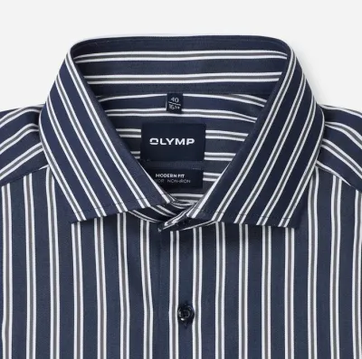OLYMP Luxor Modern Fit Striped Shirt Navy