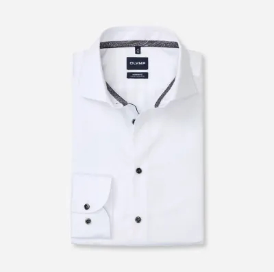OLYMP Luxor Modern Fit Contrast Shirt White