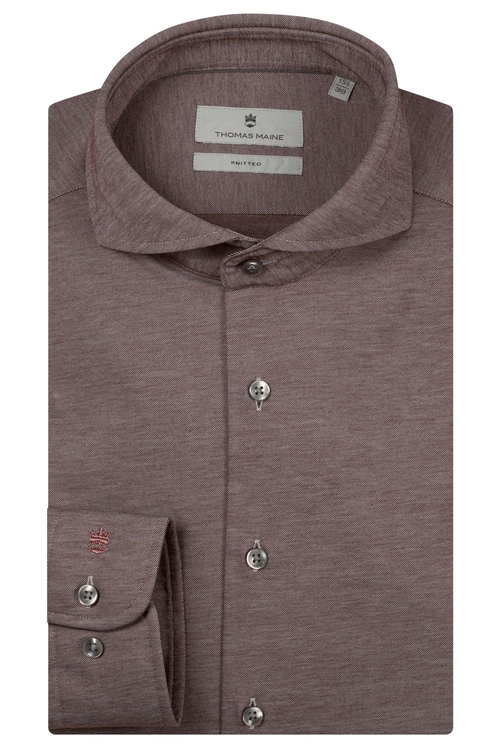 Thomas Maine Bari red Tokyo knit men’s shirt 627732, front view