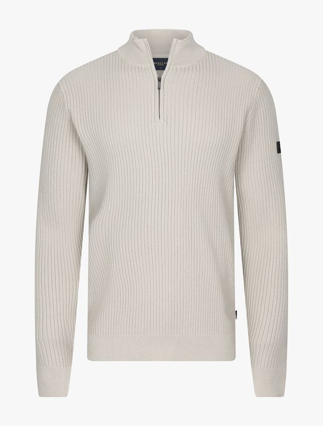 Cavallaro Half-Zip Sweater Light Beige 118265016