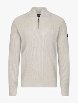 Cavallaro Half-Zip Sweater Light Beige 118265016