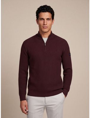 Cavallaro Half-Zip Sweater Dark Red 118265016