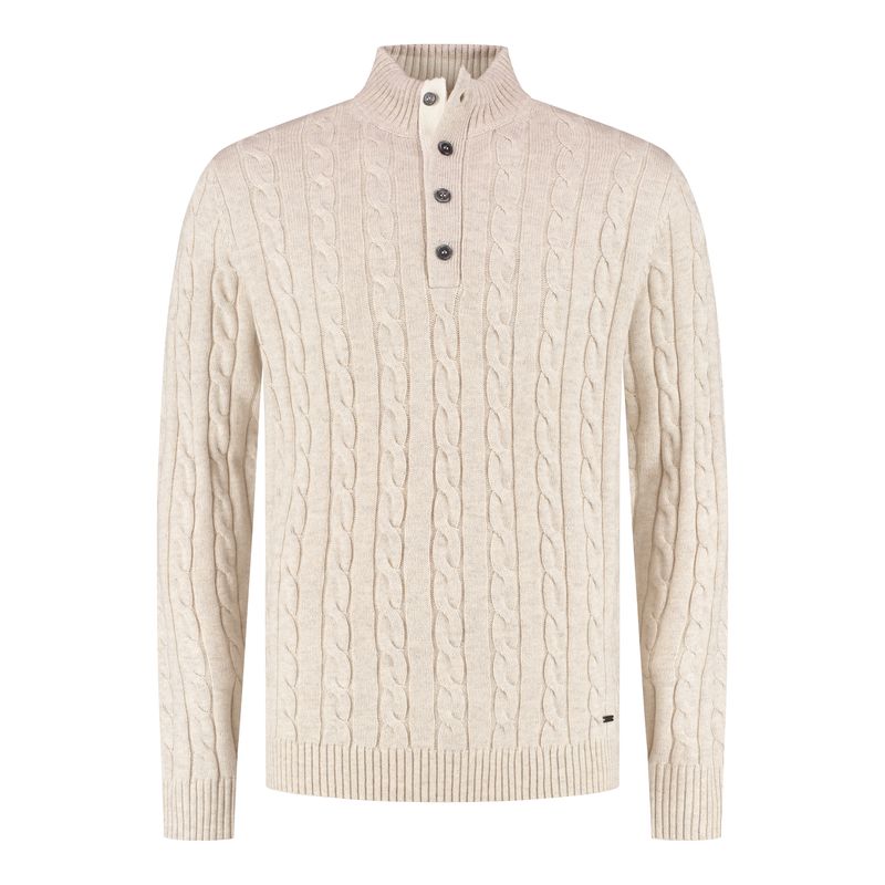Seven Dials Chicago Half-Button Pullover Pebble SDL26305CL48