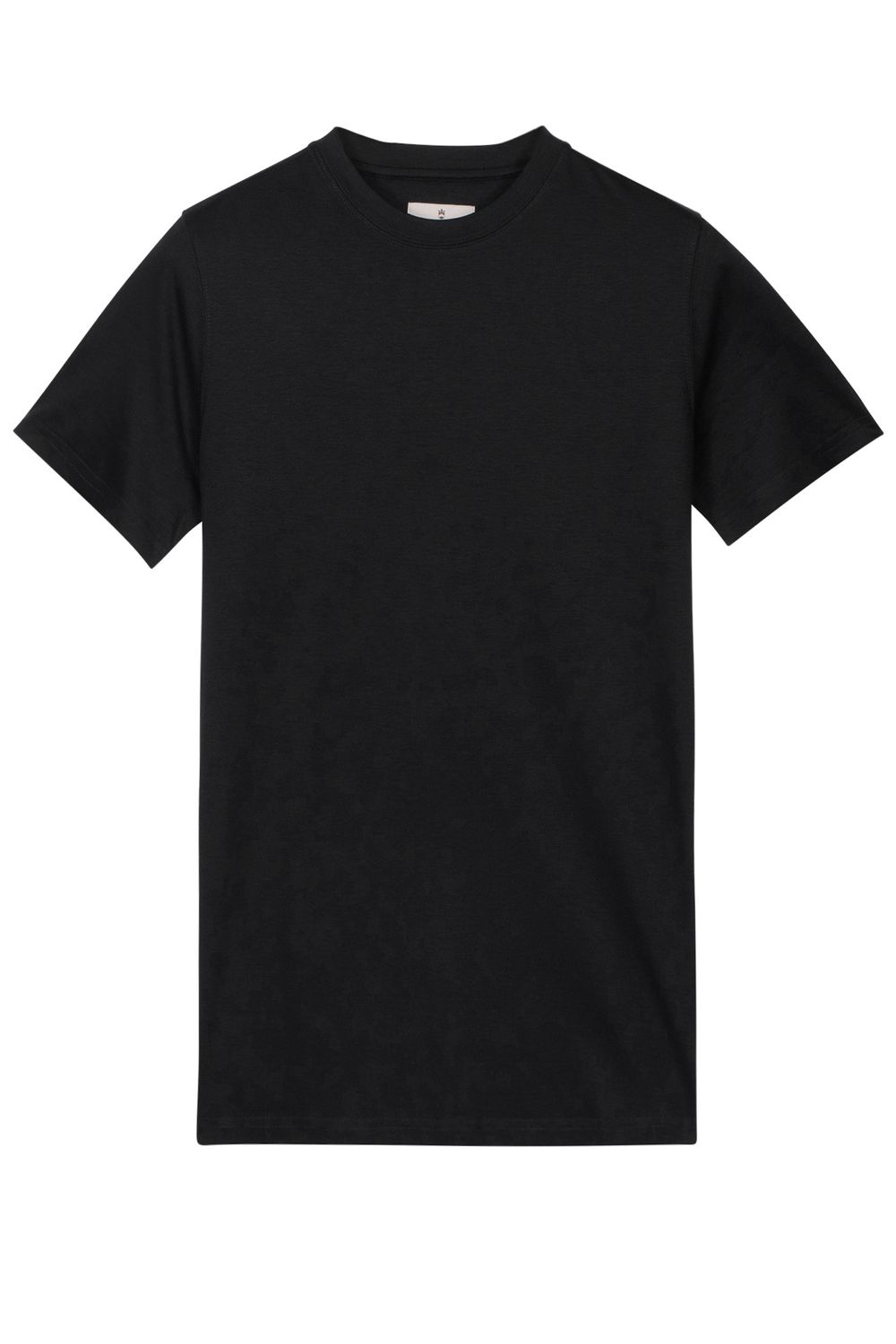 Thomas Maine black Liquid Cotton crew-neck T-shirt NOS50TM078, front view