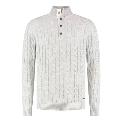 Seven Dials Chicago Half-Button Pullover Light Grey SDL26305CL48