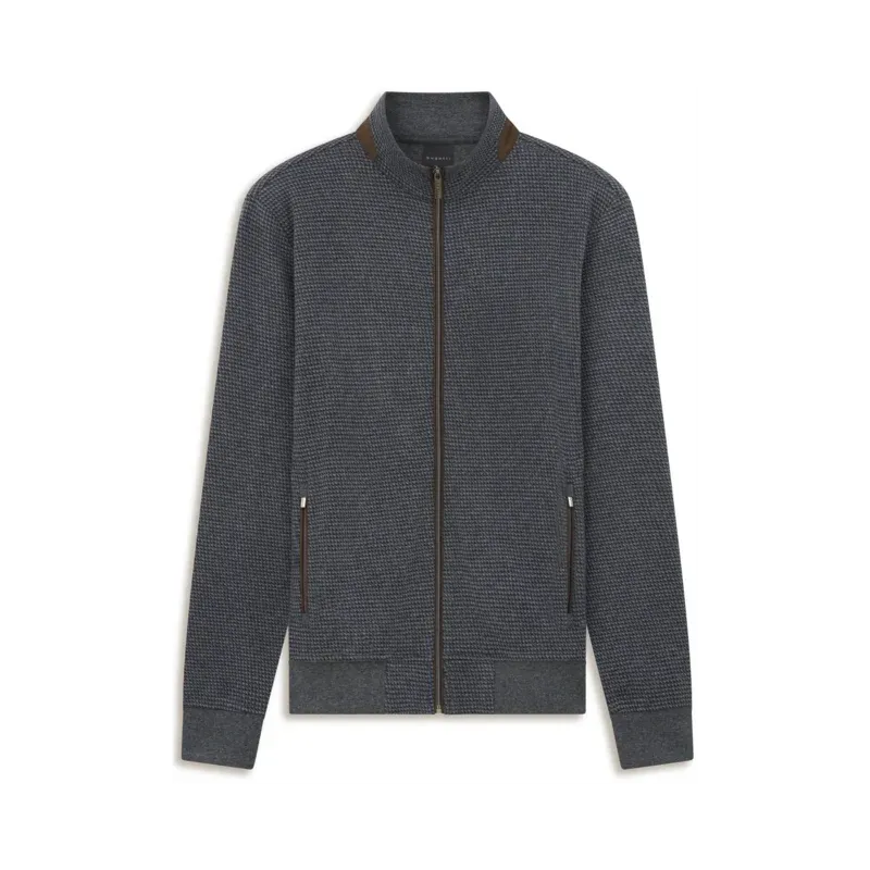 Bugatti Mid Grey Zip Cardigan 8750-25057F