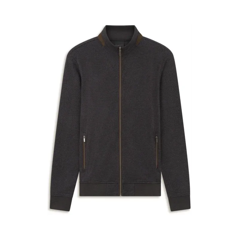 Bugatti Dark Brown Zip Cardigan 8750-25054F