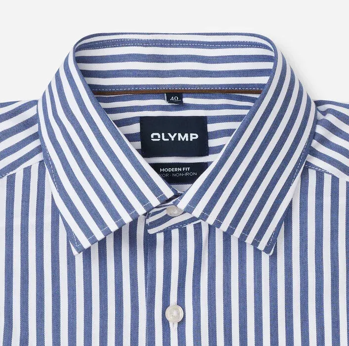 OLYMP Luxor Modern Fit Striped Shirt Navy