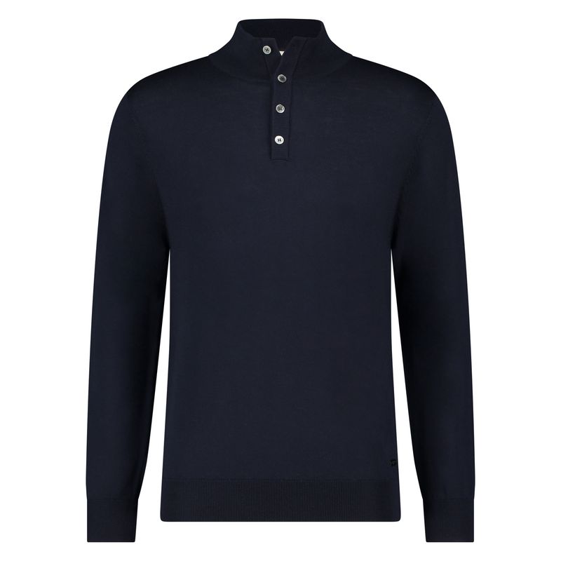 Seven Dials Payton Navy Merino Polo SDL00005GU40