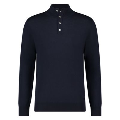 Seven Dials Payton Navy Merino Polo SDL00005GU40