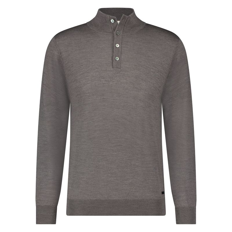 Seven Dials Payton Taupe Merino Polo SDL00005GU40