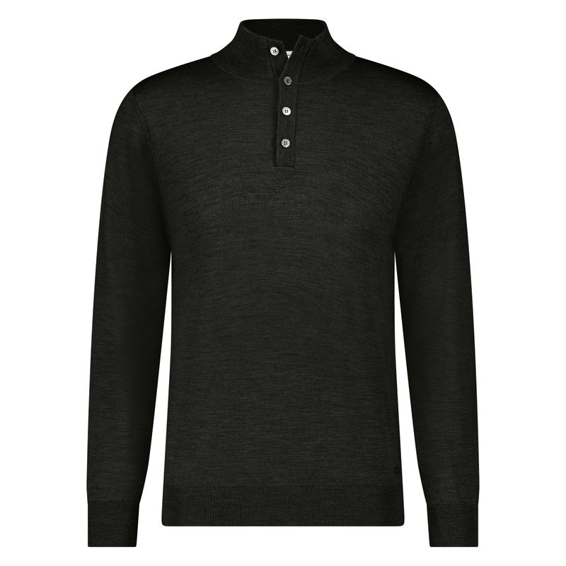 Seven Dials Payton Forest Green Merino Polo SDL00005GU40