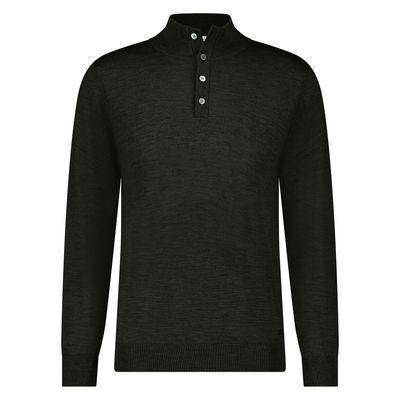 Seven Dials Payton Forest Green Merino Polo SDL00005GU40