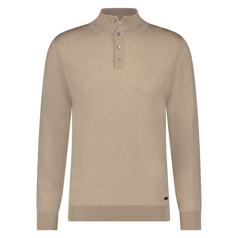Seven Dials Payton Sand Merino Polo SDL00005GU40