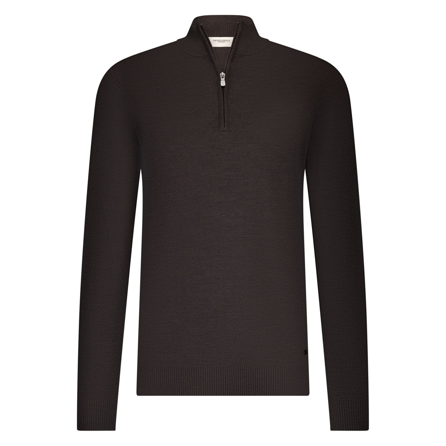 Seven Dials Saul Dark Brown Half-Zip SDL00005LU15