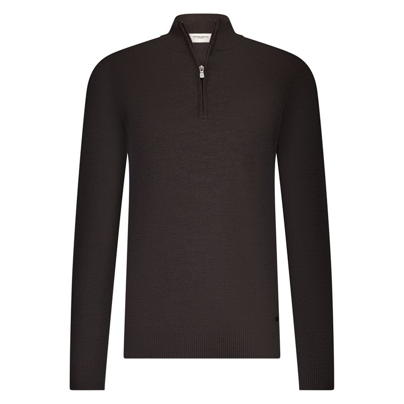 Seven Dials Saul Dark Brown Half-Zip SDL00005LU15