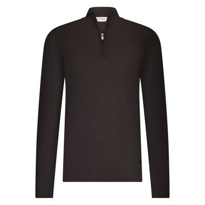 Seven Dials Saul Dark Brown Half-Zip SDL00005LU15