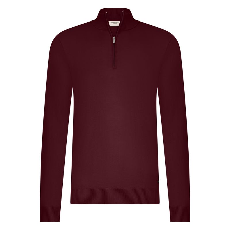 Seven Dials Saul Port Red Half-Zip SDL00005LU15