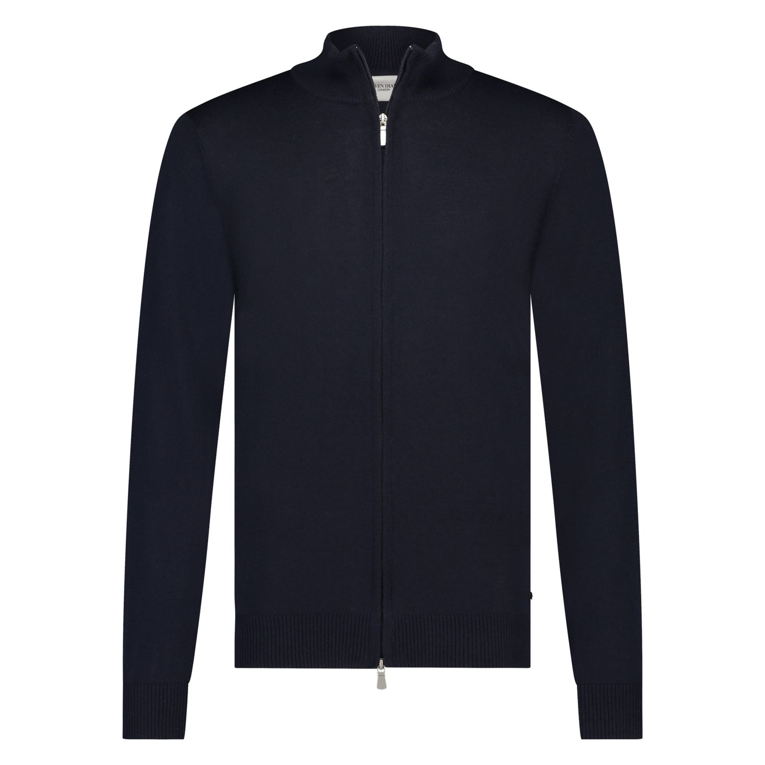 Seven Dials Paul Full-Zip Merino Cardigan Navy SDL00005RO18