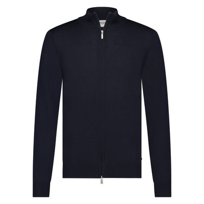 Seven Dials Paul Full-Zip Merino Cardigan Navy SDL00005RO18