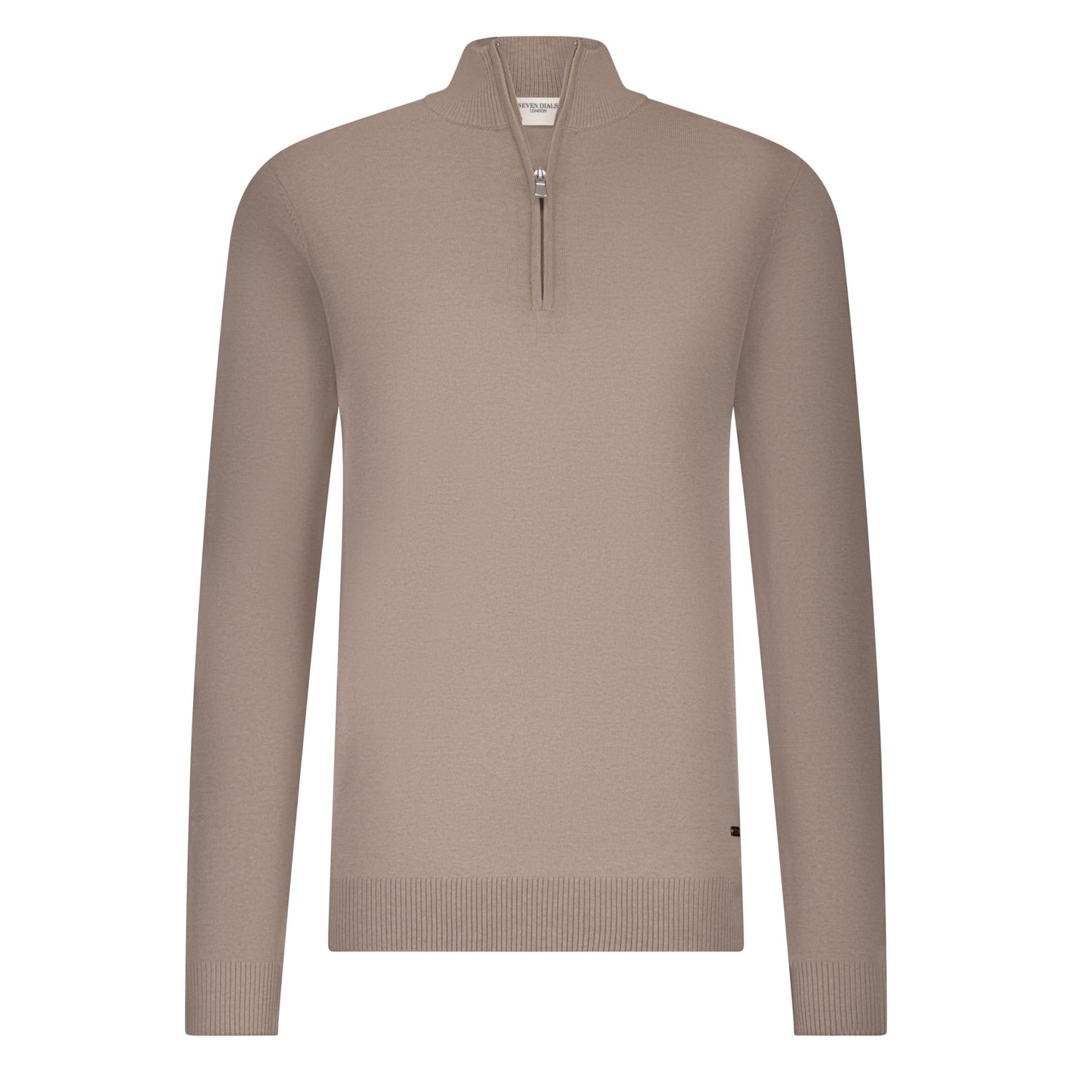 Seven Dials Saul Half-Zip Merino Pullover Sand SDL00005LU15