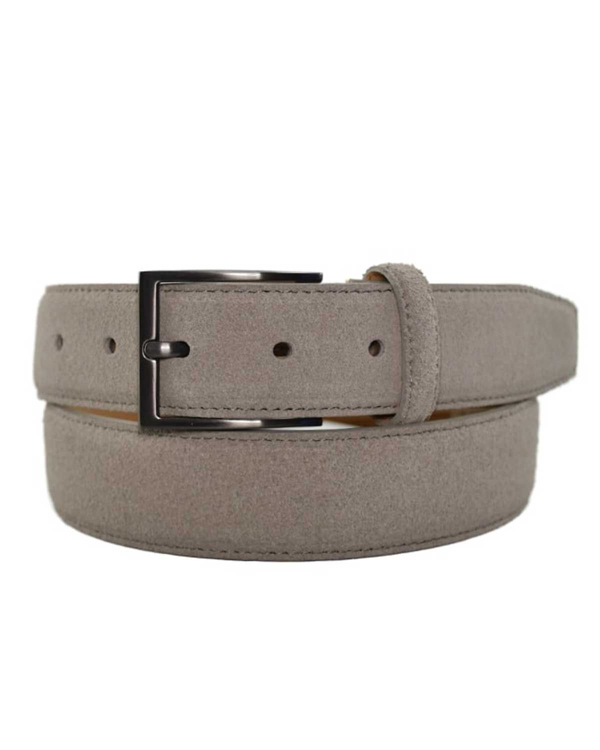 6 Road Fashion 454565-66 bruin beige suède riem heren, 3,5 cm breed
