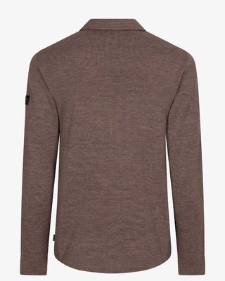 Achteraanzicht van het Cavallaro Malanio Cardigan in taupe