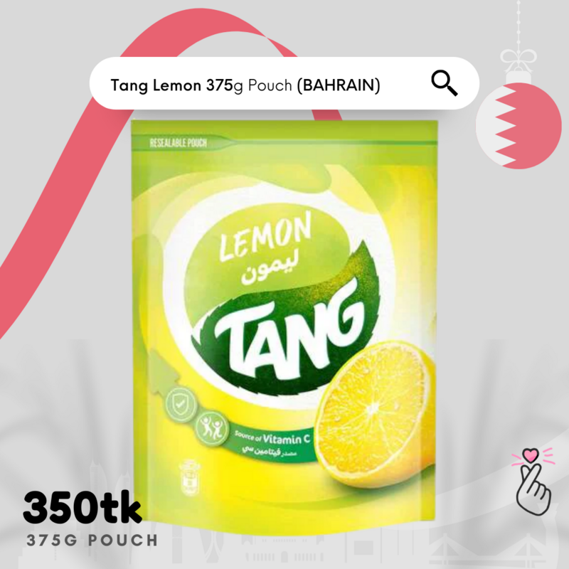 Tang Lemon 375g Pouch (Bahrain) (Expiry 05/25))