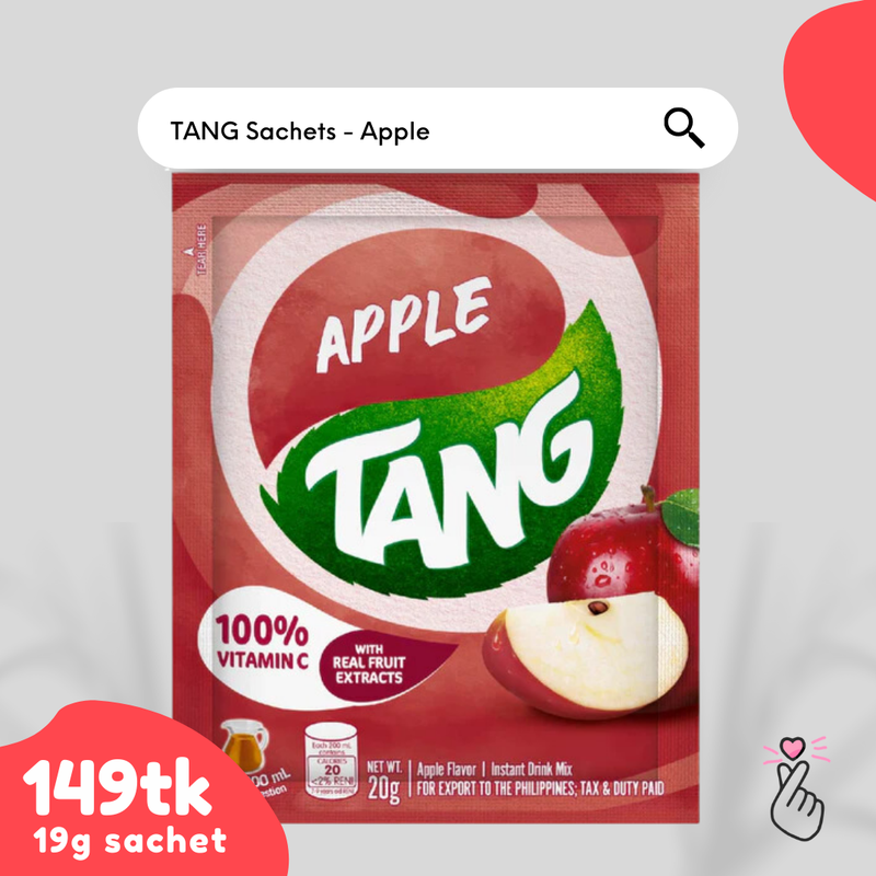 [19g Sachet] TANG Apple (Expiry: 17/01/25)