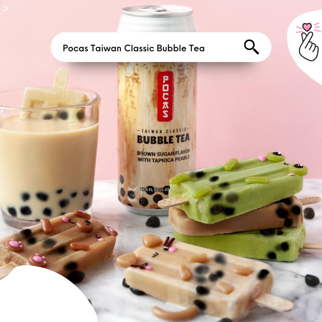 POCAS Taiwan Classic Bubble Tea 490ml - Brown Sugar