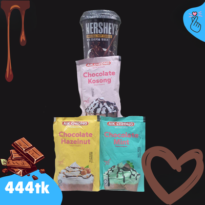 Hot Chocolate Bundle [Hershey Hot Cup + AIK Kosong + Hazlenut + Mint]