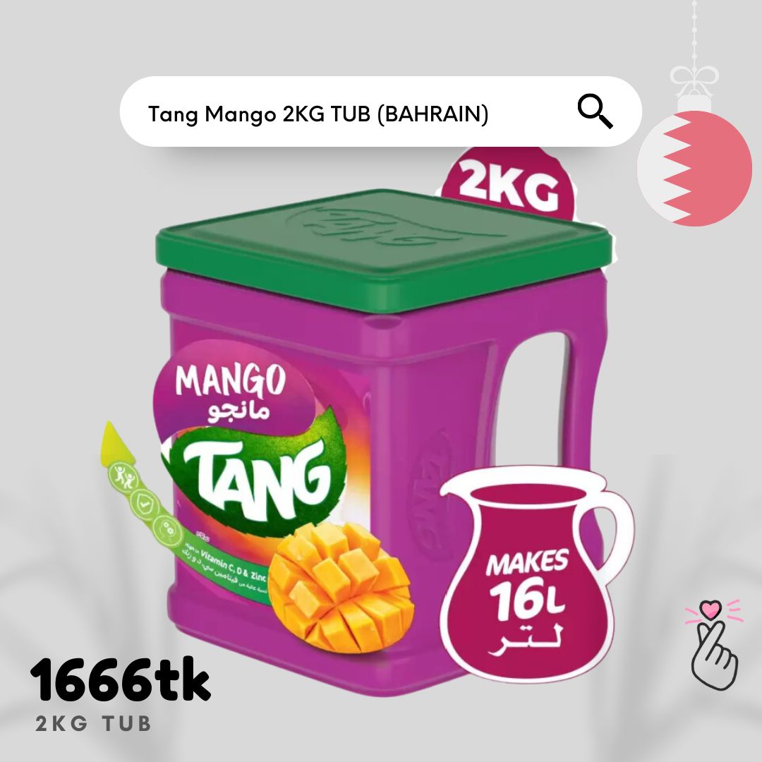 2 Kg Tub - TANG Mango (Expiry: 2026)