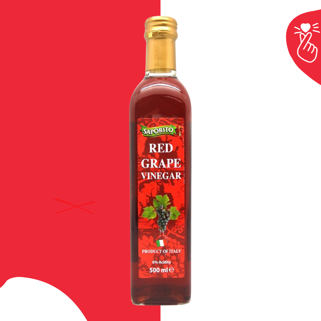 Saporito Red Grape Vinegar 500ml (6% acidity)