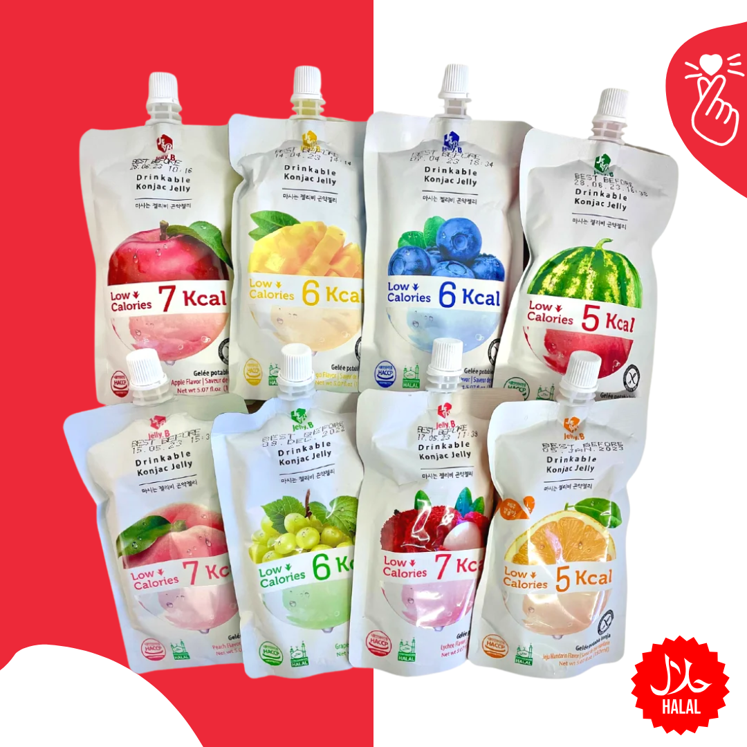 Jelly B Drinkable Konjac Jelly - 150ml Pouch (Halal)
