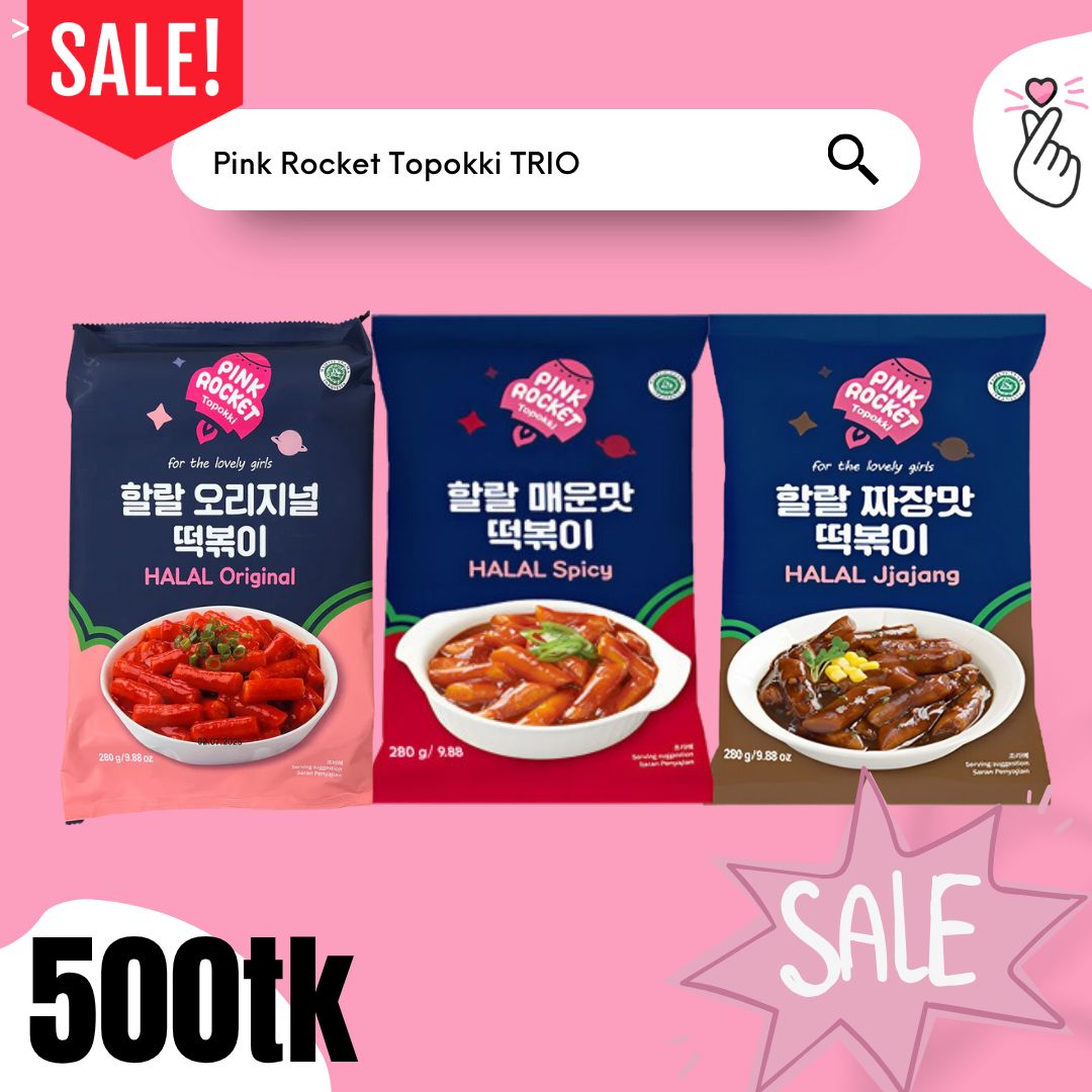 SUPER SALE – PINK ROCKET TOPOKKI TRIO