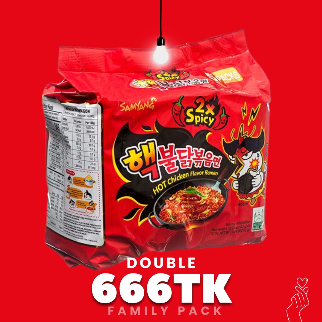 [JULY] Samyang Double Spicy - Family Pack