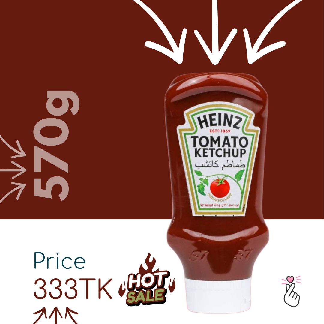 Heinz Tomato Ketchup Squeezy 570g - Expiry: Sep 2025